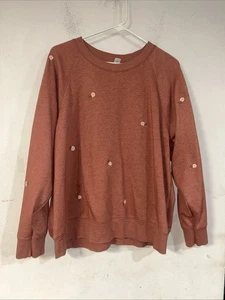 Sudadera Old Navy Naranja con Flores Bordadas Para Mujer XL - Imagen 1 de 5