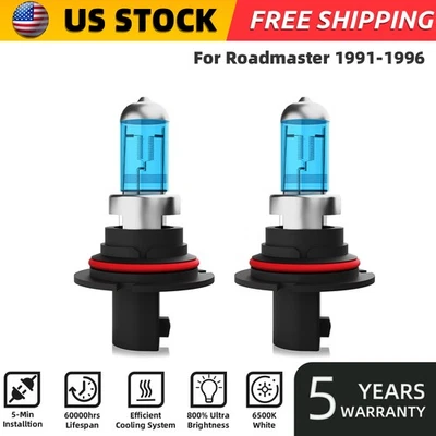 For Buick Roadmaster 1991-96 9004/HB1 Halogen Headlight Bulbs Kit High/Low Beam - Image 1 of 4