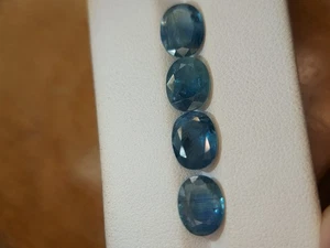 4 natural Sapphire gemstones - wholesale faceted Sapphire 8.60 CTS - Picture 1 of 13