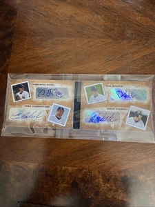 2008 Topps Yankees Co-signers Posada, Ming Wang, Hughes, Chamberlain - Picture 1 of 6