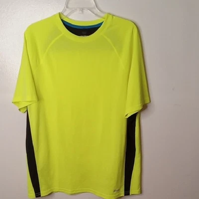 Camisa Tek Gear XL negra y amarilla neón para hombre Foto 1 de 4