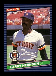 Larry Herndon ⚾ 1986 Donruss #593 Detroit Tigers - Imagen 1 de 2