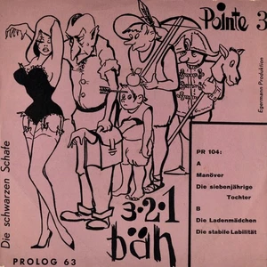 7" DIE SCHWARZEN SCHAFE Pointe 3 Manöver / Ladenmädchen PROLOG Kabarett EP 1963 - Picture 1 of 4