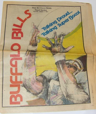 VINTAGE 1981 BUFFALO BILLS FOOTBALL NEWSPAPER PLAYOFF SECTION! TALKING PROUD! - Image 1 of 4