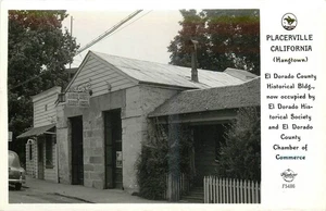 1940er Placerville Kalifornien El Dorado historisches Gebäude RPPC Postkarte 25-10548 - Bild 1 von 2