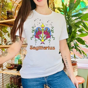 Camiseta Signo Estelar Sagitario, Arco y Flecha Zodiaco Astrología Top, Horóscopo - Imagen 1 de 9