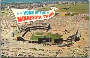 Postal de béisbol vintage de los gemelos Minnesota METROPOLITAN STADIUM / 1971 Cancelar - Imagen 1 de 2