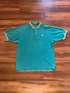 Vintage TaylorMade Golf Polo Aqua Blue Yellow 100% Cotton Men’s Size XL - Picture 1 of 15
