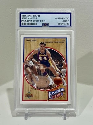Jerry West 1992 Upper Deck Basketball Heroes #5 AUTO PSA / DNA CERTIFIED - Image 1 of 2