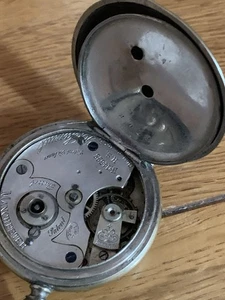 Antique H Samuel Patent Balance Pocket Watch Movement & Case Parts Untested - Picture 1 of 13