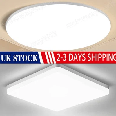 LED CEILING LIGHT PANEL DOWN LIGHTS BATHROOM KITCHEN LIVING ROOM WALL LAMP - Image 1 of 4