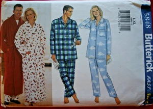Bata-cinturón-top-pantalones unisex costura Butterick #5848 Tallas: L/XL SIN CORTAR FF - Imagen 1 de 2