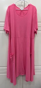 Vestido rosa manga corta Serengeti para mujer 3X mezcla de poliéster y rayón - Imagen 1 de 3