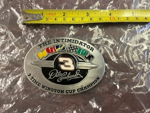 Vintage Dale Earnhardt #3 Pewter Belt Buckle 1997 Winston Cup 7 Time Champion Cover