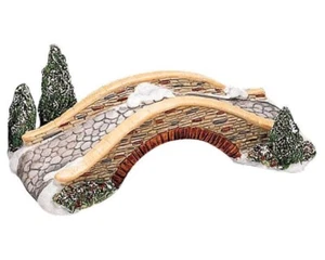 LEMAX CHRISTMAS VILLAGE HOUSE ACCESSORIES - COBBLE STONE BRIDGE W/ TREES #43124 - Picture 1 of 1