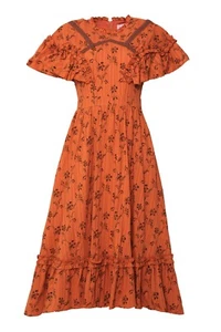 Ivy City Co Shae Dress in Burnt Orange Size 20W New Floral Prairie Maxi A-Line - Picture 1 of 8