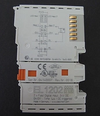 (NEW) Beckhoff 2 Channel Fast Digital Input I/O Module 24VDC EL1202 - Image 1 of 4