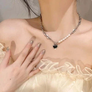 Black heart necklace - Picture 1 of 1
