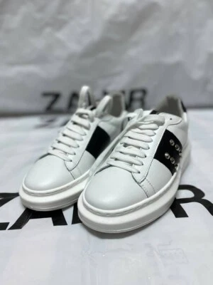 sneakers in pelle bianche borchiate taglia 39 (outlet) - Immagine 1 di 3