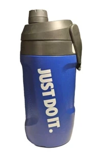 Nike Fuel 40oz Water Jug Insulated w/Handle Blue White Swoosh Gym Workout ID Tag - Picture 1 of 10