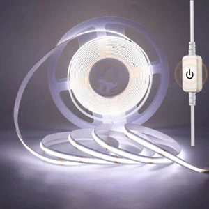 5V USB Dimmer COB LED Strip Streifen Band Stripe keine Lichtpunkt Flexible 2m - Picture 1 of 20