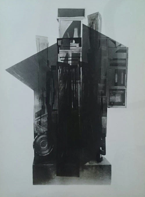 Louise Nevelson "Fachada (Fachadas)" Serigrafía Original con Collage S/N Foto 1 de 1