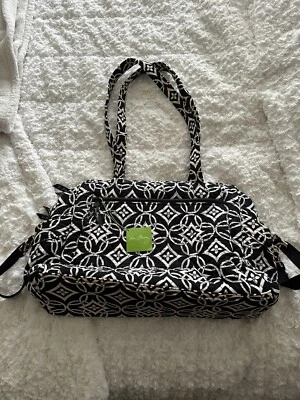 Bolsa de pañales para bebé Vera Bradley Stroll Around blanco y negro concierto Foto 1 de 4