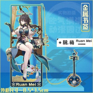 Honkai: Star Rail Ruan Mei Escritorio Coleccionar Papelería Metal Marcador Juegos con disfraces - Imagen 1 de 2
