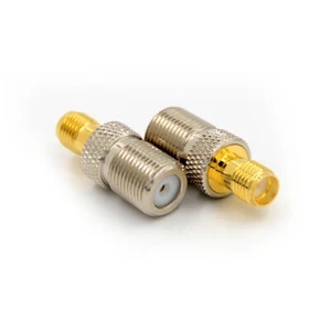 F Female Jack to SMA Female Jack Straight Coaxial Coax RF Adapter Connector Ts - Zdjęcie 1 z 6