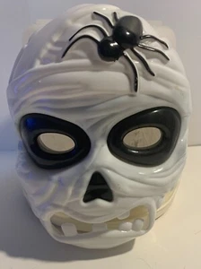 Halloween Mask, Skull with Spider, Full Face, Elastic Strap - Picture 1 of 2
