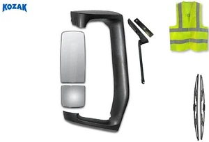Cubiertas de brazo de espejo y espejo de puerta pequeño y grande LH compatible con Volvo VNL 2004+ - Imagen 1 de 11
