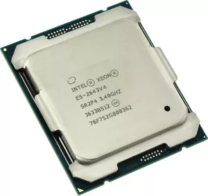 Intel Xeon E5-2643 V4 (SR2P4) 3.40Ghz Hexa (6) Core LGA2011-3 20MB 135W CPU - Picture 1 of 5