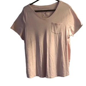 Pre Owned Women’s Ruff Hewn Pink Pocket T Shirt Size 1X Comfort Style - Picture 1 of 6