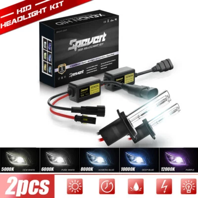 HID XENON HEADLIGHT CONVERSION BULBS SLIM BALLASTS H1 H3 H4 H7 H8/9/11 9005 9006 - Image 1 of 4
