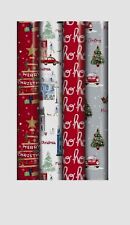 4 x 4 m Christmas Roll wrap Contemporary - ho ho, tree, merry Christmas.