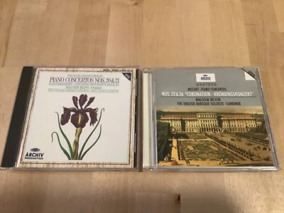 MOZART 2 CD LOT Piano Concertos 20 21 22 & 26 Malcolm Bilson GARDINER Archiv LN - image 1 of 4