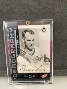 Mr. Hockey Gordie Howe UD Black Diamond Auto Autograph Gemography G-GH HOF Rare - Picture 1 of 4