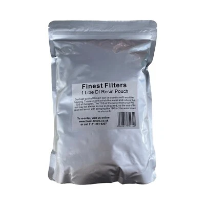 FINEST-FILTERS Resina desionizadora de cama mixta de 1 litro resina DI para unidad de ósmosis inversa