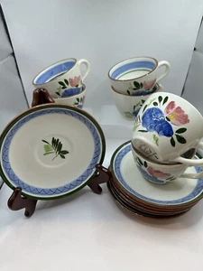 Stangl - Fruit & Flowers Cup & Saucer Set Of 6 - Picture 1 of 7