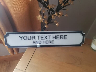 Letrero de calle personalizado 3D apellido, impermeable letrero acrílico personalizado regalo Foto 1 de 4