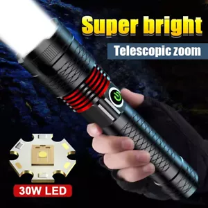 LED Torch Lamp 2000M Powerful Flashlight Tactical XHP360 Rechargeable Hunting - Picture 1 of 21