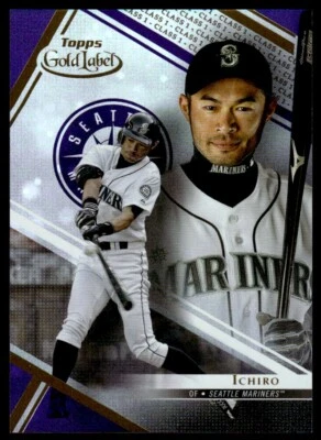2021 Topps Gold Label Class 1 Purple Ichiro 34/99 Seattle Mariners #53 - Image 1 of 2