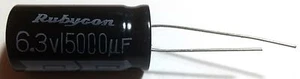 10x 15000uF 6.3V 105°C Genuine Rubycon Radial Electrolytic Capacitor Audio 15mF - Picture 1 of 6