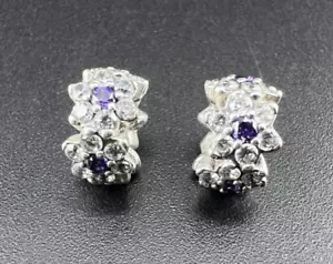 PANDORA ALE STERLING SILVER 925 FORGET ME NOT SPACER CHARMS LOT SET 791834ACZ - Picture 1 of 3