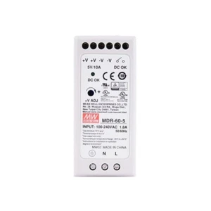 MITTLERER WELL MDR-60-5 AC zu DC DIN-Schiene Netzteil 15 V 10 AMP 60 W CNC 5VDC - Bild 1 von 4