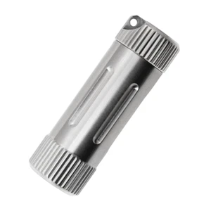 Caja de almacenamiento de píldoras impermeable de titanio EDC contenedor de supervivencia de viaje al aire libre herramienta - Imagen 1 de 8