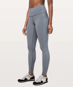 Leggings Lululemon Wunder Under High-Rise grigio a costine taglia 12 - Foto 1 di 7