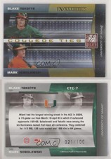 2008 Donruss Elite Extra Edition College Ties Gold Blake Tekotte Mark Sobolewski