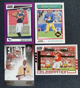 BUY 4, GET 3!🔥🏈 2022 Panini SCORE Inserts & Color 🟣🔴 (+New 06/10) You Pick!