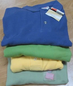 Men Golf Shirt Hanes Fruit of Loom Short Sleeve 2XL 6 Pc 5 Colors 100 Cotton - Picture 1 of 11